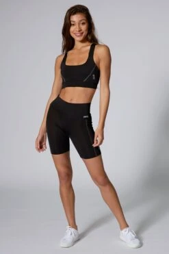 Pineapple Black Performance Cycling Shorts