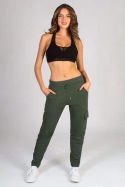 Pineapple Womens Green Cargo Joggers -Pineapple 305 362s4