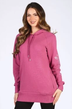 Pineapple Pink Longline Logo Hoodie