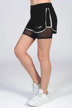 Pineapple Girls Black 2 In 1 Running Shorts