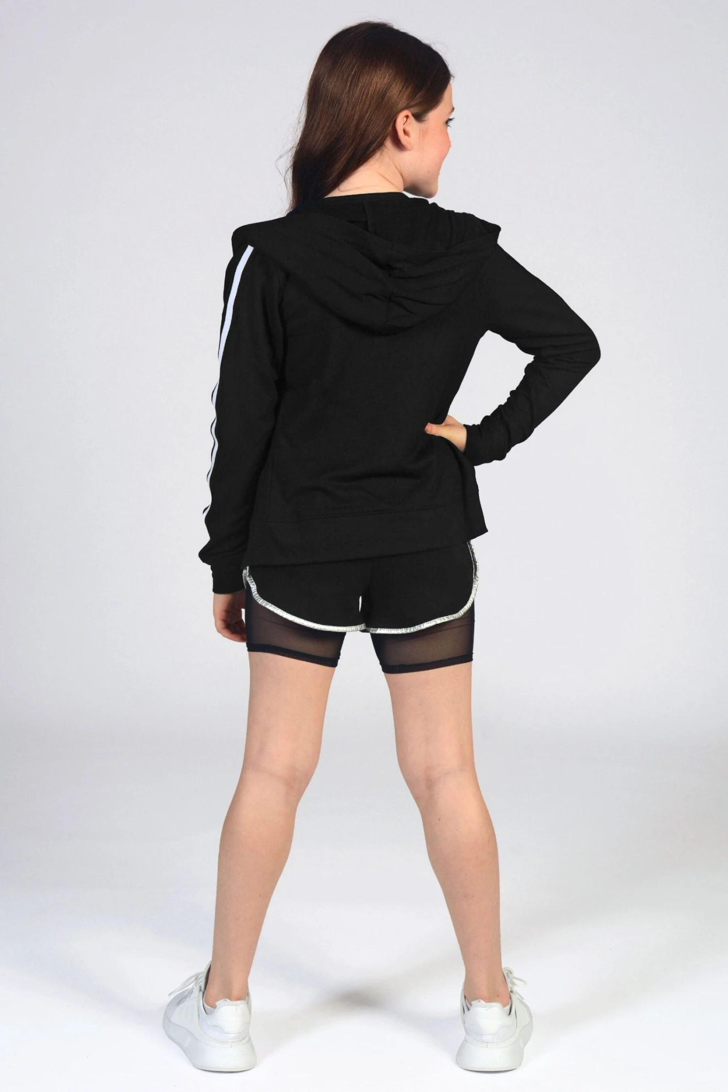 Pineapple Girls Black 2 In 1 Running Shorts 2 Pineapple Girls Black 2 In 1 Running Shorts - Image 2