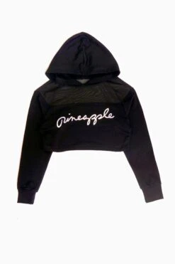 Pineapple Mesh Panel Crop Hoodie -Pineapple 560110s6