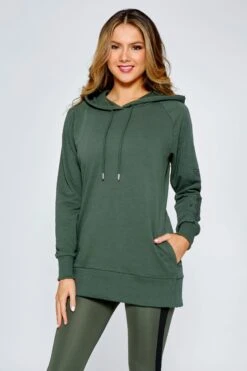 Pineapple Green Longline Logo Hoodie