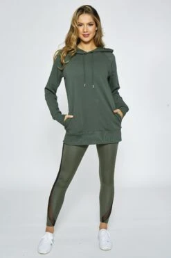 Pineapple Green Longline Logo Hoodie -Pineapple 611 625s3