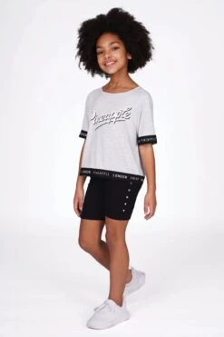 Pineapple Black Heart Stud Cycling Shorts -Pineapple 668883s3