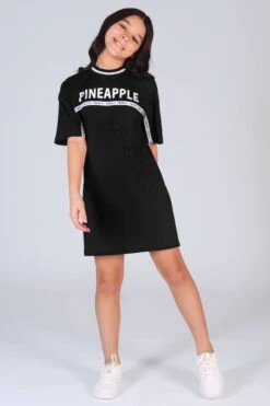 Pineapple Girls Black Stripe T-Shirt Dress -Pineapple 686378s3