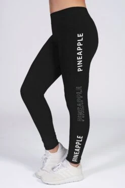 Pineapple Girls Black Print Leggings