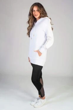 Pineapple Womens Longline Logo White Hoodie 7 Pineapple Womens Longline Logo White Hoodie -Pineapple 804 630s3