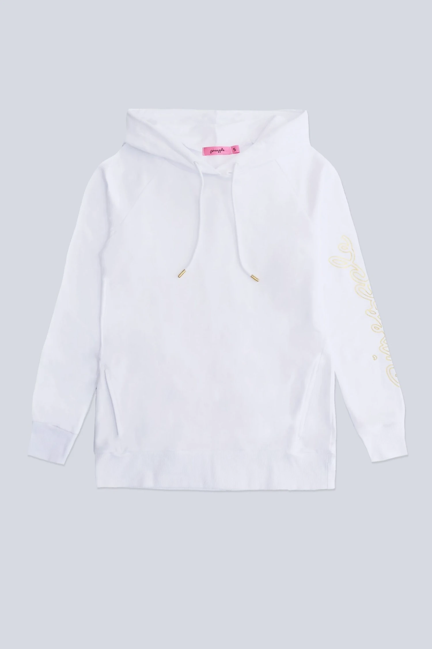 Pineapple Womens Longline Logo White Hoodie 5 Pineapple Womens Longline Logo White Hoodie - Image 5