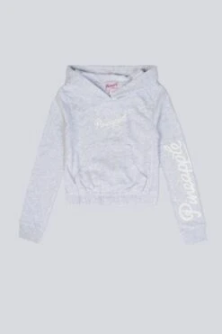Pineapple Girls Grey Logo Bubble Hem Hoodie -Pineapple 875374s5