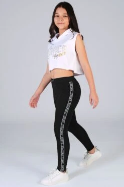 Pineapple Girls White Sleeveless Dance Crop Hoodie -Pineapple 939422s4