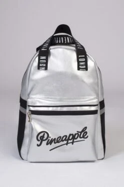 Pineapple Silver Retro Logo Pocket Backpack