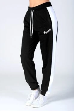 Pineapple Contrast Panel Black Joggers