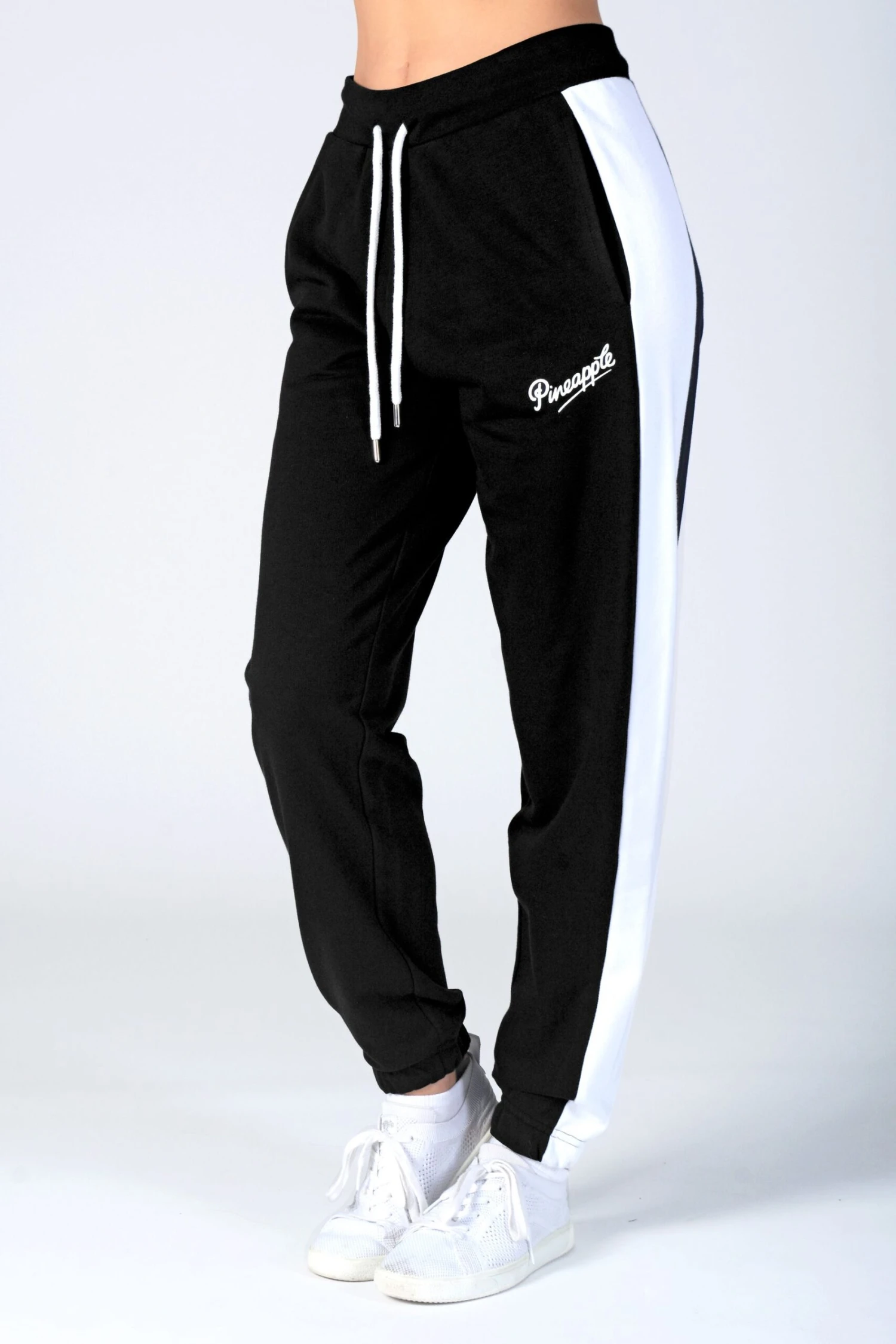 Pineapple Contrast Panel Black Joggers 1 Pineapple Contrast Panel Black Joggers