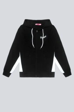 Pineapple Black Stripe Panel Zip Hoodie -Pineapple C99296s5