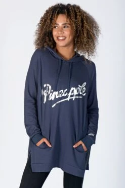 Pineapple Grey Side Slit Hoodie