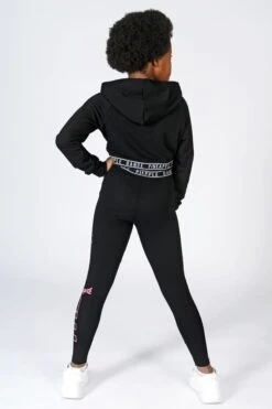Pineapple Black The Next Step Black Crop Hoodie -Pineapple D18038s4