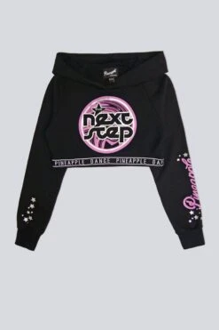 Pineapple Black The Next Step Black Crop Hoodie -Pineapple D18038s5