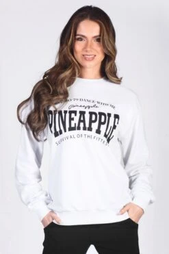 Pineapple White Logo Sweatshirt