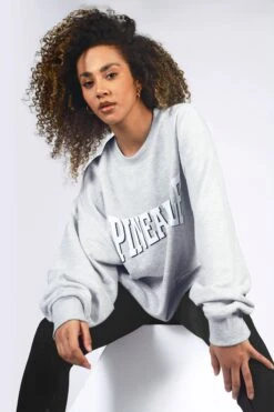 Pineapple Oversized Grey Logo Sweat Top -Pineapple D64629s4