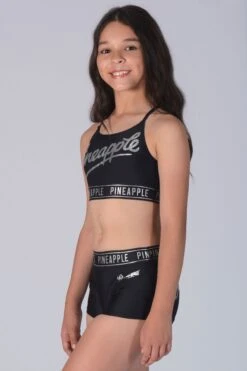 Pineapple Girls Black Jacquard 2 Piece Bikini Set -Pineapple D64635s3