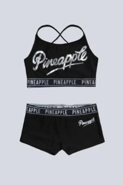 Pineapple Girls Black Jacquard 2 Piece Bikini Set -Pineapple D64635s4