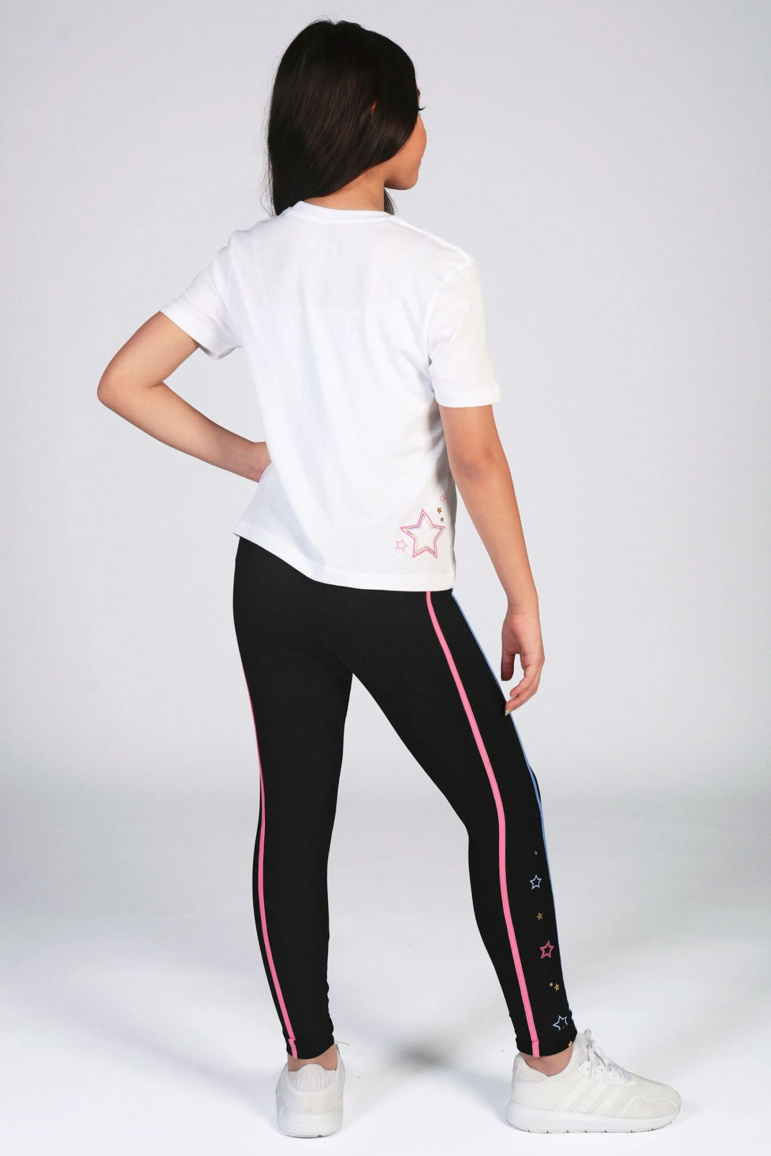 Pineapple Girls Black Star Piping Leggings 4 Pineapple Girls Black Star Piping Leggings - Image 4