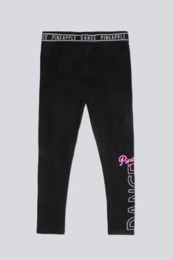 Pineapple Girls Black Logo Dance Leggings -Pineapple D64644s5