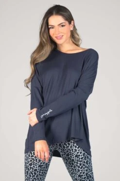 Pineapple Grey Script Long Sleeve T-Shirt