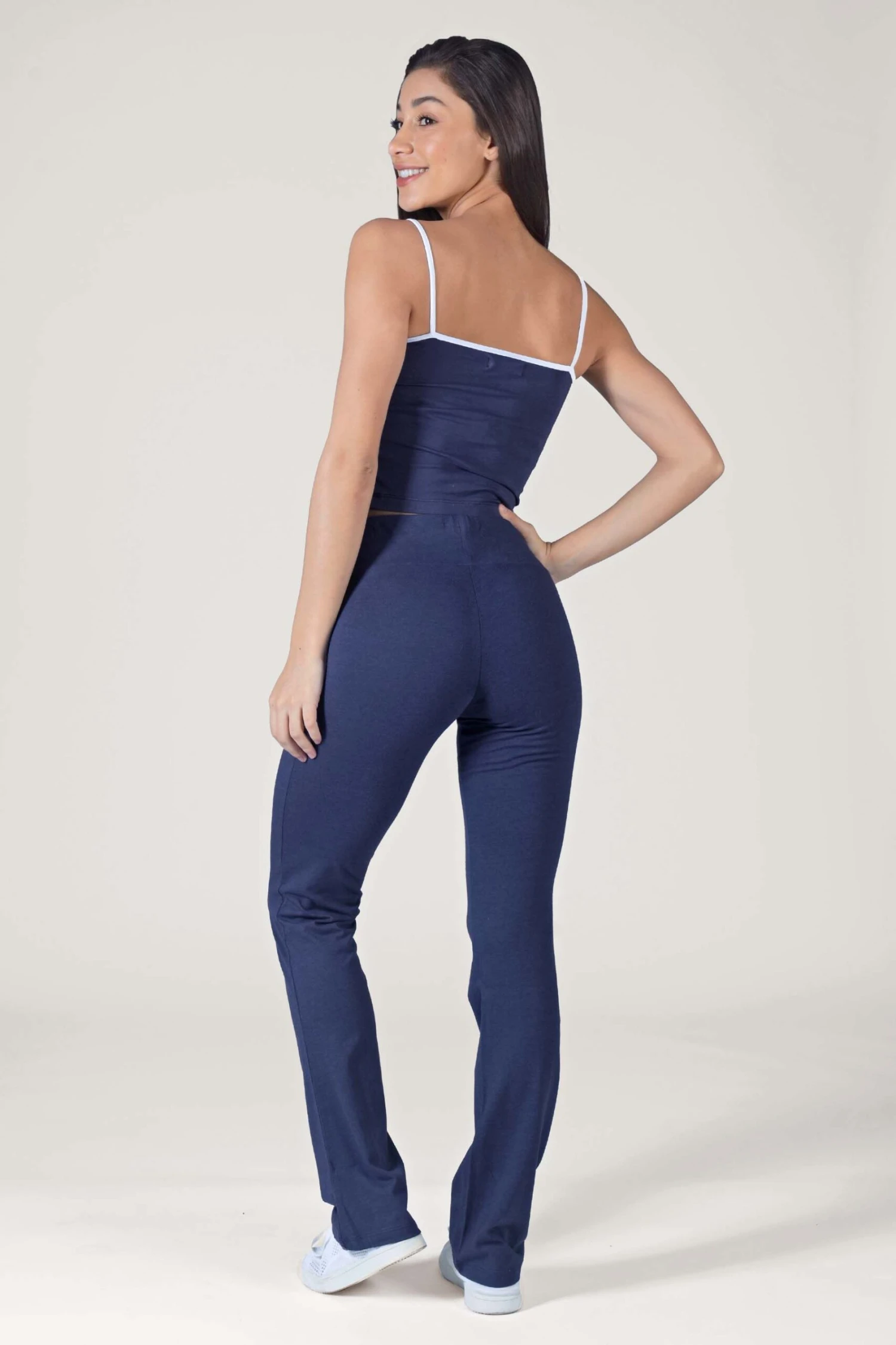 Pineapple Womens Blue Slim Fit Jersey Trousers 3 Pineapple Womens Blue Slim Fit Jersey Trousers - Image 3