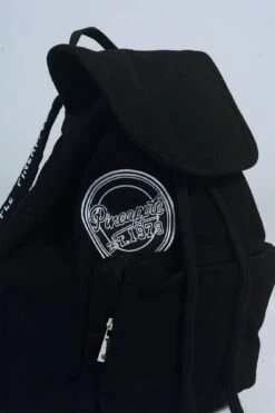 Canvas Backpack -Pineapple black canvas backpack 06 f346a831 8e91 4b7c 9d4c b5689fb99525