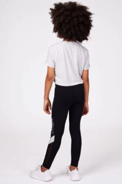 Double Band Mesh Leggings -Pineapple girls black DBL band mesh legging 04