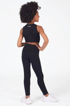 Band Leggings -Pineapple girls black band leggings 03