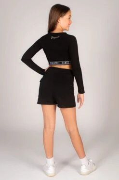 Cargo Shorts -Pineapple girls black cargo shorts 04