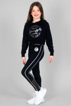 Crop Hoodie -Pineapple girls black crop hoodie 04 34d5912e adc0 4c49 b1b0 c6843d434973