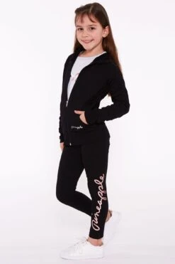 Diamante Zip Hoodie -Pineapple girls black diamante zip hoodie 04 a1b1cf8b 310a 4f33 a8dd 76767cf990ca