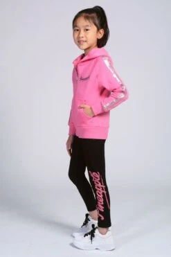 Glitter Logo Leggings -Pineapple girls black glitter logo leggings 03 c06af1ee bf19 4f51 b63e 025696715789