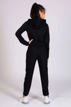 Logo Crop Hoodie -Pineapple girls black logo crop hoodie 04 bca2fd86 115c 474b 8487 9e4cbd70dab4