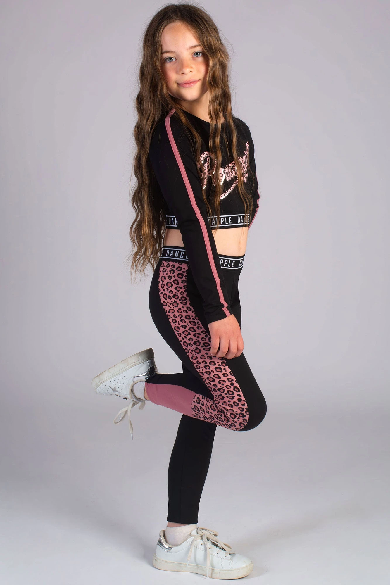 Leopard Logo Long Sleeve Crop Top 3 Leopard Logo Long Sleeve Crop Top - Image 3