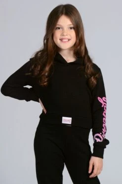 Ombré Logo Crop Hoodie