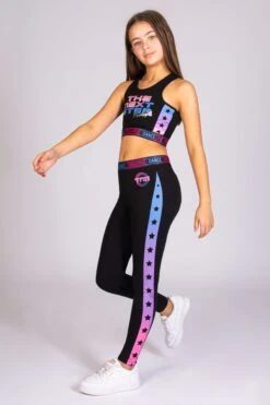 The Next Step Crop Top -Pineapple girls black pineapple the next step crop top 03