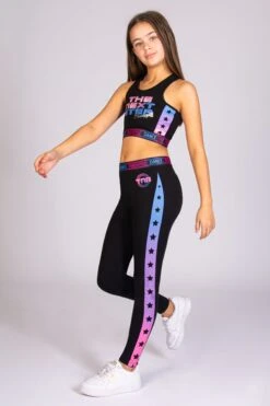 The Next Step Leggings With Star Panel -Pineapple girls black pineapple the next step star panel legging 03 395a2f8d d976 4693 9bad 02afda045be7