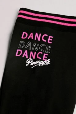 Stripe Rib Band Leggings -Pineapple girls black stripe rib band leggings 05