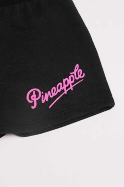 Stripe Rib Shorts -Pineapple girls black stripe rib shorts 05
