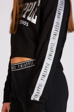 Tape Crop Sweater -Pineapple girls black tape crop sweater 04 661f7247 2bf1 45e9 9104 56284960ce76