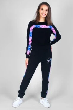 Pineapple X TNS Tape Sweat Top -Pineapple girls black tape sweat top 03 108624e7 3342 4d6a ab4d 2af0b9dd87b6