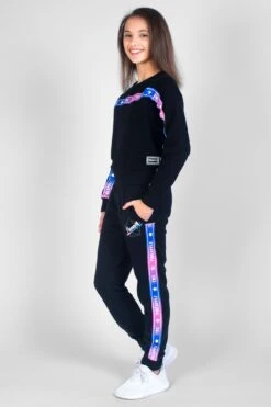 Pineapple X TNS Tape Joggers -Pineapple girls black tns tape joggers 03