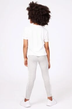 Logo Panel Leggings -Pineapple girls grey logo panel legging 04