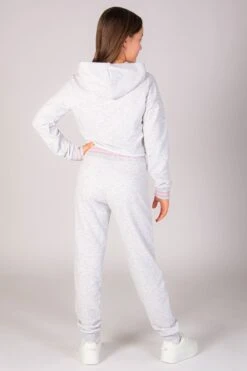 Panel Crop Hoodie 9 Panel Crop Hoodie -Pineapple girls grey marl panel crop hoodie 05