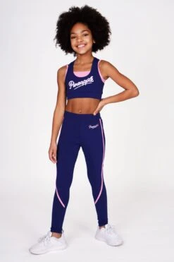 Double Layer Bra Top -Pineapple girls navy tops double layer bra top 03